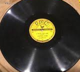 Digitisation workspace — replace with a close-up photograph of a 78rpm record label